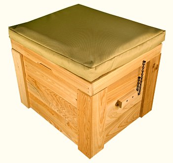 LoBoy deck box with cushion