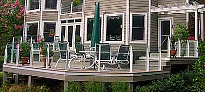 Deck railing - glass