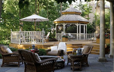 luxury deck with gazebo