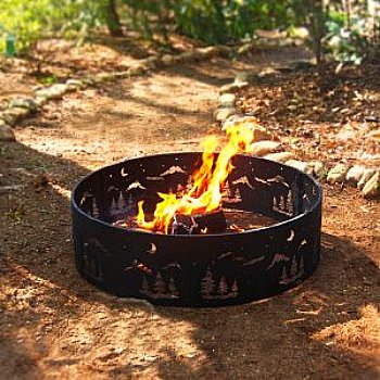 fire ring forest scene