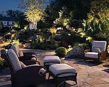 outdoor lighting with outdoor furniture