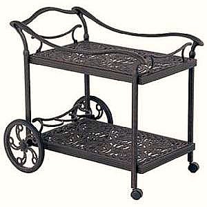 outdoor serving cart - wrought iron