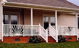 sunburst deck railing - combo