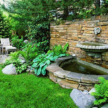 wall fountain - stone