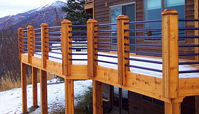 deck railing - horizontal tubes