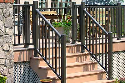 Deck Railing - aluminum dark