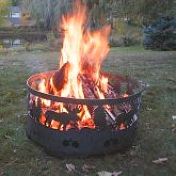fire ring with moose