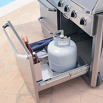 grill cart with slide out