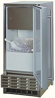 outdoor ice maker - open door