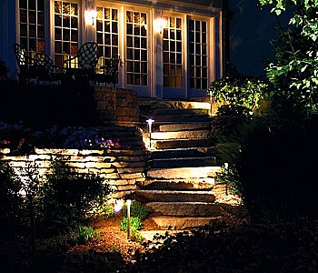low voltage lighting stone steps
