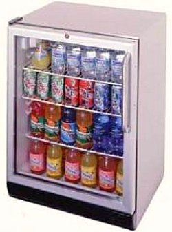 outdoor refrigerator with glass door