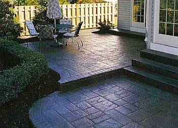 Stamped concrete patio