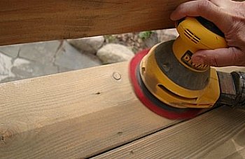 Sanding Deck Boards