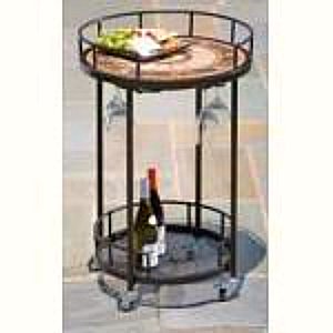 outdoor serving cart - round