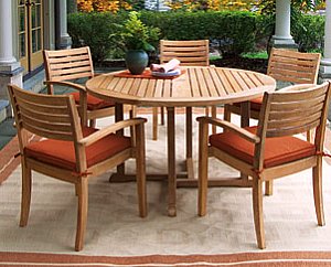teak table and chairs