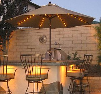 lighted patio umbrella